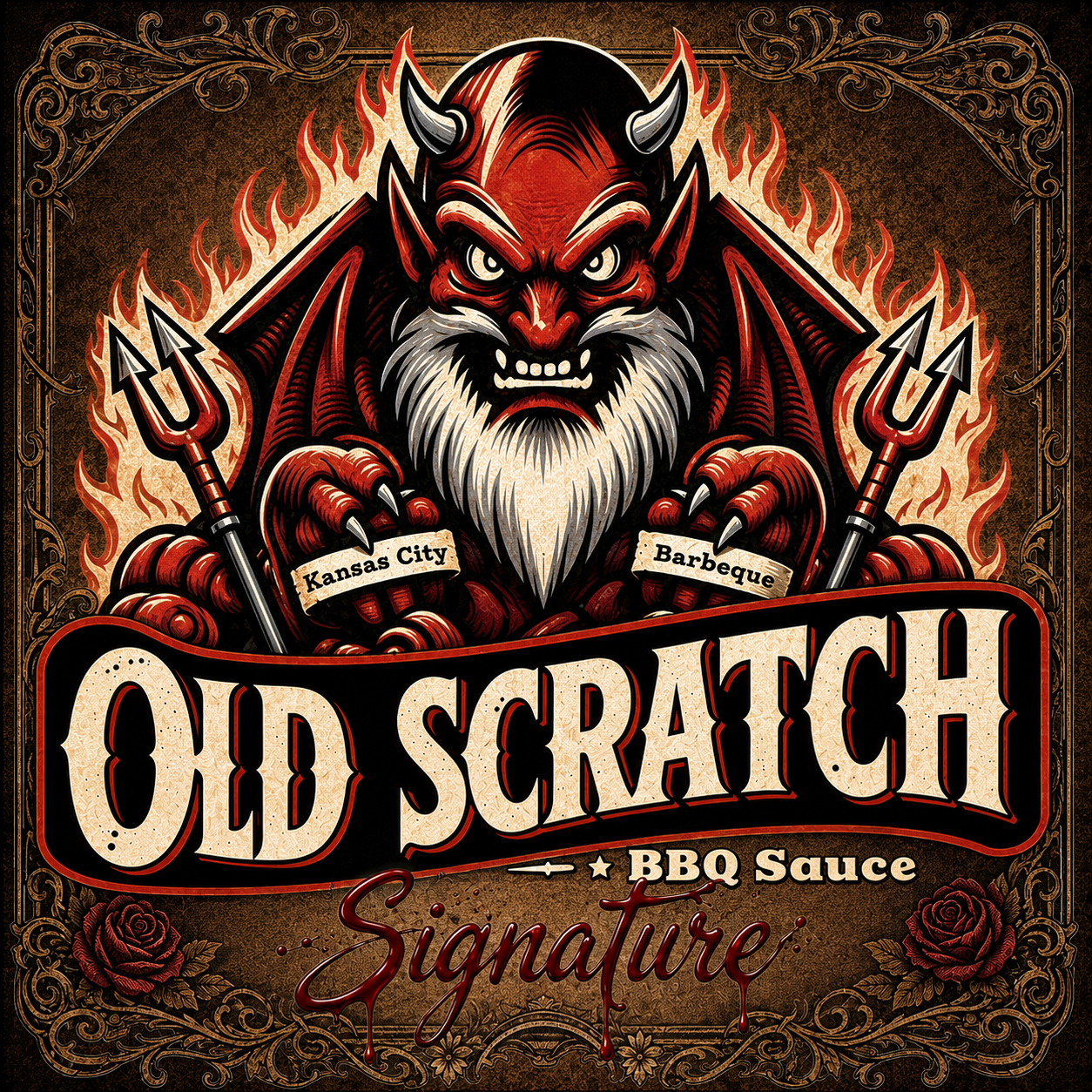 Old Scratch BBQ Sauce Label